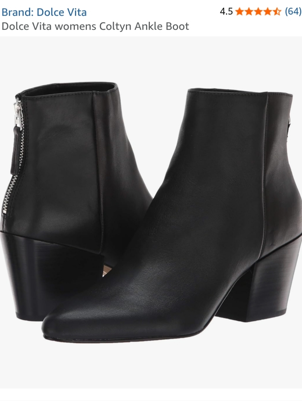 Dolce Vita Black Leather Ankle Booties